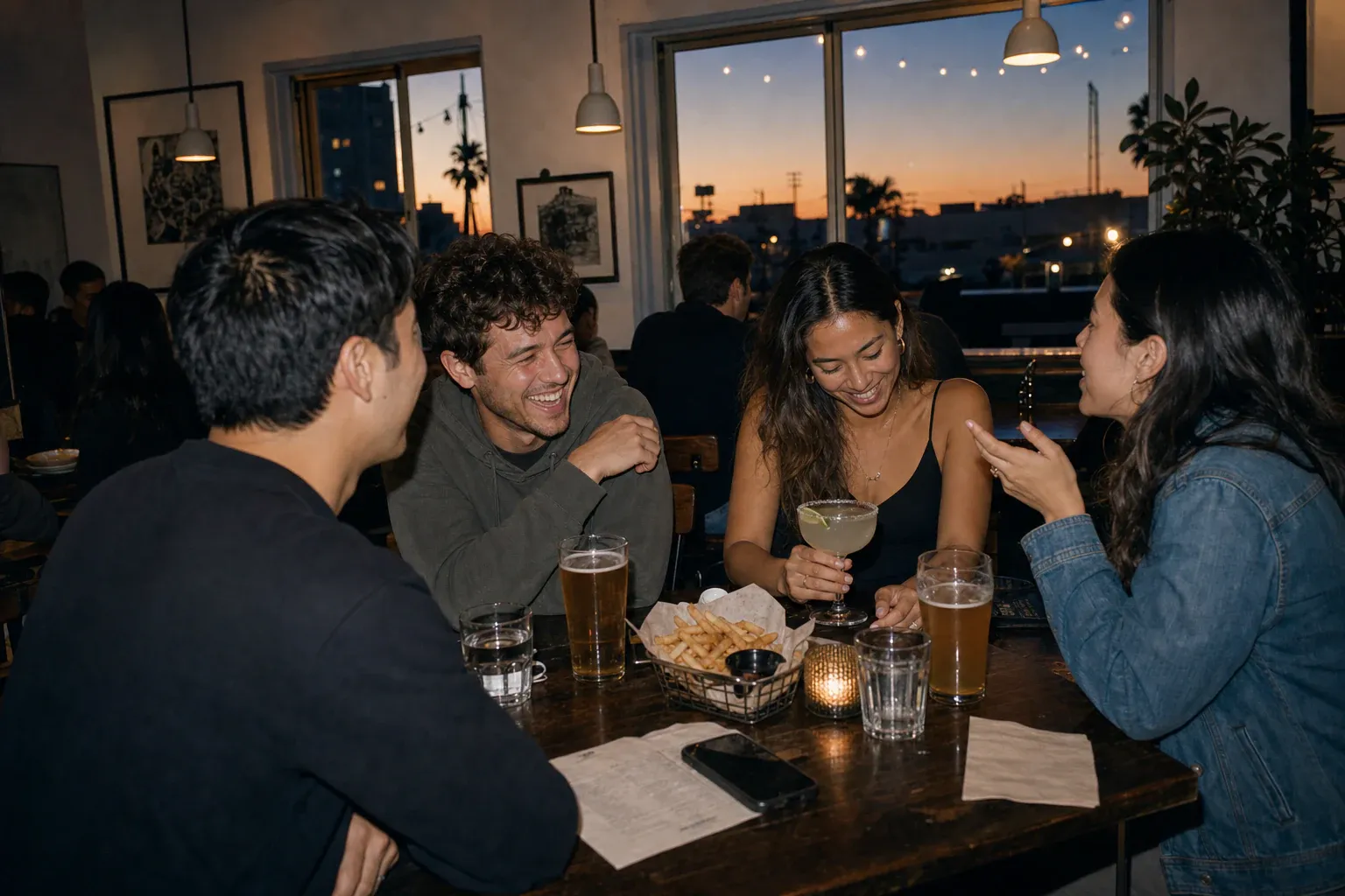 Members at a small After Business dinner in Southern California